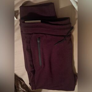 Aeropostale Maroon Joggers with Zipper Detail
